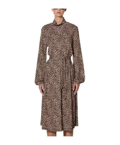 A.p.c. Animal-print Midi Dress In Multi