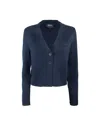 Apc Anna Dark Navy Cardigan In Blue