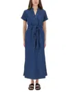 Apc A.p.c. Blue Organic Cotton Dresses In Blue