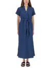 Apc A.p.c. "annelie" Dress In Blue