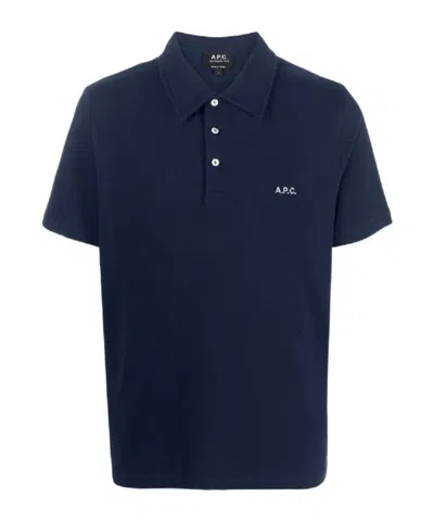 Apc Antoine Cotton Polo Shirt In Black