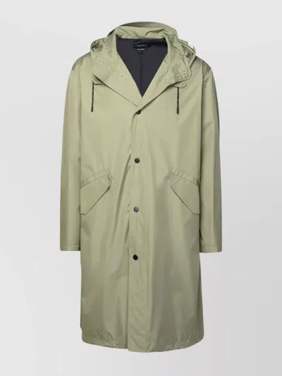 Apc A.p.c. 'antonny' Light Khaki Polyester Blend Parka In Green