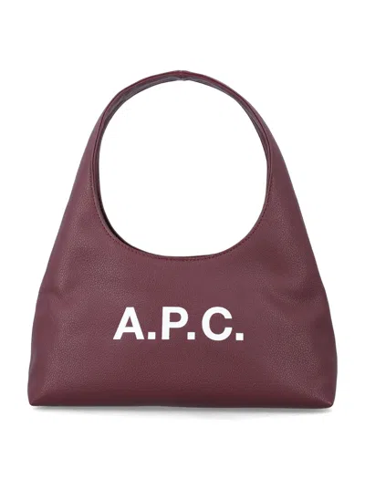 A.p.c. Baby Ninon Shoulder Bag Burgundy In Purple