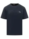 Apc A.p.c. A.p.c. Blue T-shirt With Embroidered Logo In Blue