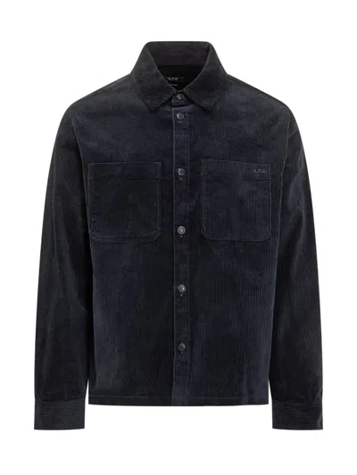 Apc A.p.c. A.p.c. Blue Velvet Shirt