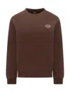 Apc A.p.c. A.p.c. Brown Sweatshirt With White Logo In Brown