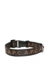 A.p.c. Logo Adjustable Pet Collar In Brown