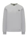 Apc A.p.c. A.p.c. Gray Sweatshirt With Black Logo In Gray
