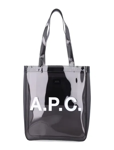 Apc A.p.c. A.p.c. Lou Glossy Pvc Tote Bag In Gray