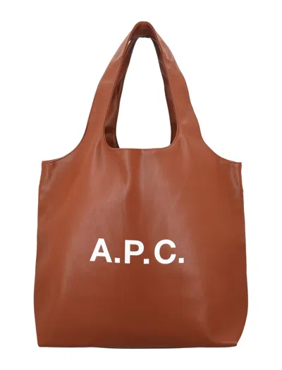 A.p.c. Ninon Tote Bag With Logo In White
