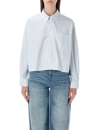 A.p.c. Striped Organic Cotton Shirt In Multi
