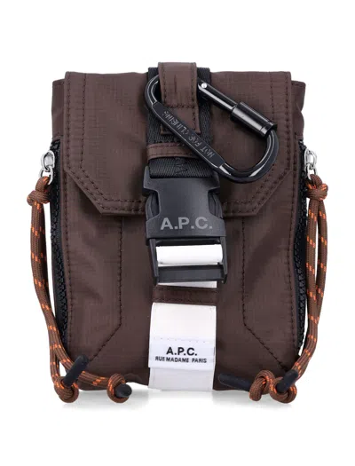 A.p.c. Treck Crossbody Pouch Brown