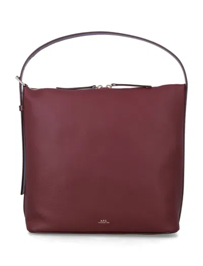 A.p.c. Vera Leather Bag In Gold