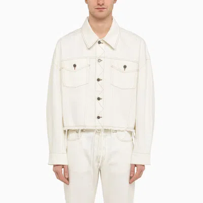 Apc White Natacha Ramsay-levi Edition Grosieur Denim Jacket In Beige
