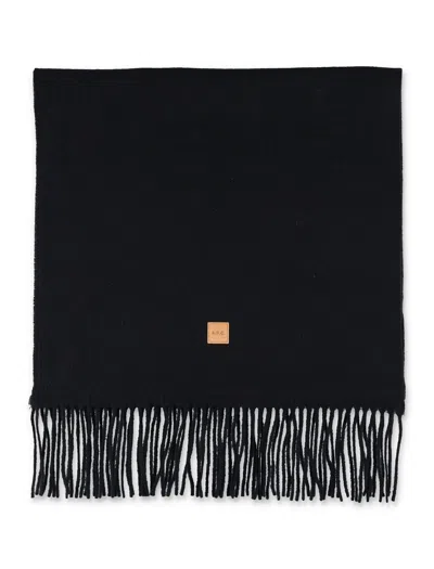Apc A.p.c. Aria Wool Scarf With Logo In Black