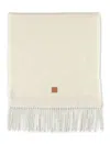 Apc A.p.c. Aria Wool Scarf With Logo In Sand
