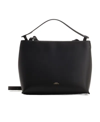 Apc Ashley Leather Tote Bag In Green