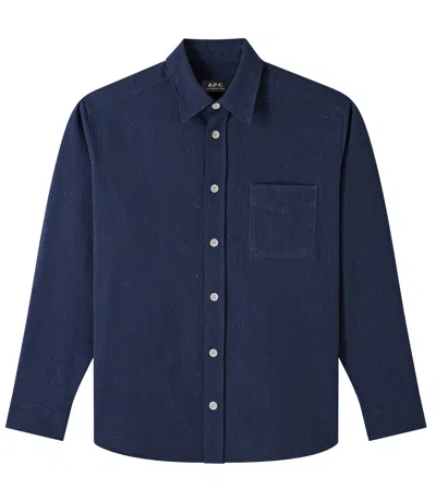 Apc Aston Overshirt In Blue