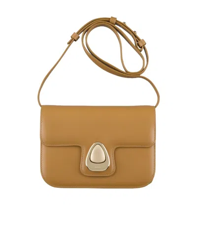 Apc Astra Leather Crossbody Bag In Brown