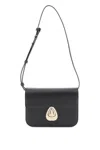 Apc A.p.c. Black Leather Small Astra Crossbody Bag In Black