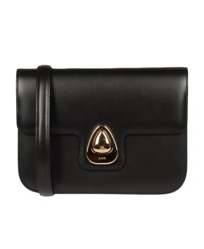 Apc Astra Smooth-leather Shoulder Bag In Black
