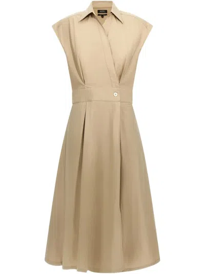Apc Athéna Cotton Wrap Dress