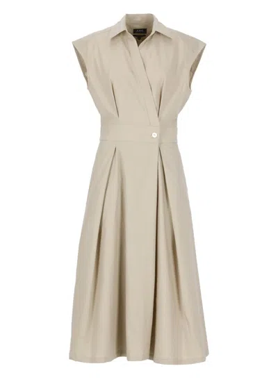 Apc Athena Dress In Beige