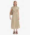 Apc A.p.c. Beige Midi Dress In Cotton In Baa - Beige
