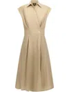 Apc A.p.c. Beige Midi Dress In Cotton In Neutrals