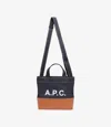 Apc Axel Mini Tote Bag One Size Caf In Caf - Caramel