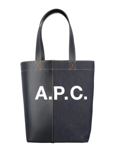 Apc Borsa Tote Axel N/s Blu In Iak