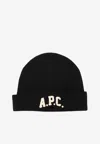 Apc A.p.c. Black Virgin Wool Hat In Black
