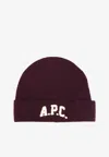 Apc A.p.c. Women Axel Virgin Wool Hat In Burgundy