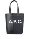 Apc Multicolor Denim And Fabric Axel Shoulder Bag In Blue