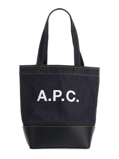 Apc Axel Tote Bag In Iak Dark Navy