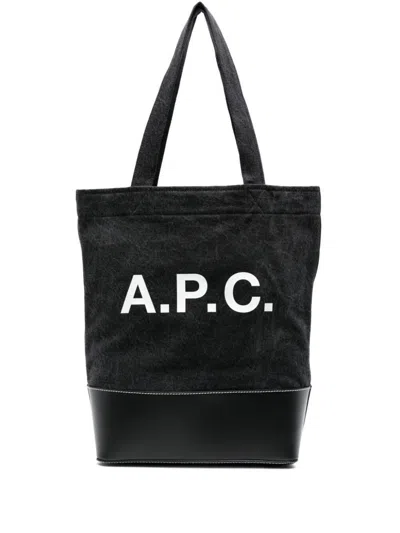 Apc A.p.c. Tote Axel Small Bags In Black