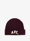 Apc Axel Virgin Wool Hat In Purple