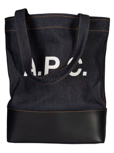 Apc Entire Studios Black Cotton Oversize T-shirt In Blue