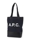 Apc Axelle Denim Tote Bag In Iak Dark Navy