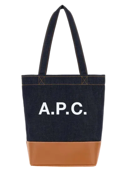 A.p.c. Axelle Tote Bag In Navy