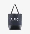 Apc A.p.c. Axel Small Denim Tote Bag In Dark Navy