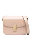 Apc Grace Bag With Foldover Top And Adjustable Shoulder Strap In Bab Beige Rose