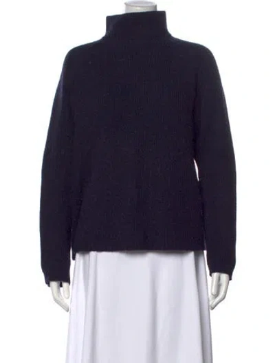 Pre-owned A.p.c. Baby Camel Turtleneck Sweater In Blue