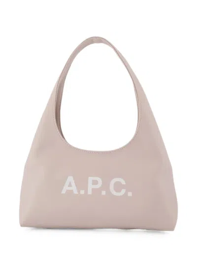 A.p.c. Baby Ninon Logo-print Tote Bag In Pink