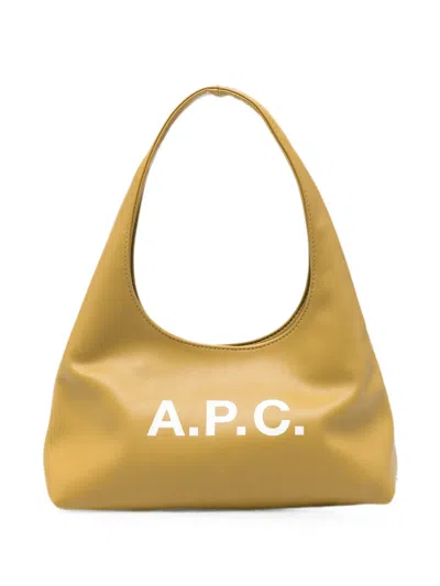 A.p.c. Baby Ninon Logo-print Tote Bag In Yellow