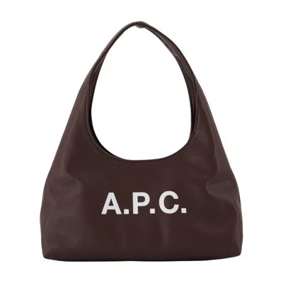 Apc A.p.c. Baby Ninon Shoulder Bag - Synthetic - Brown In Black
