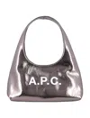 Apc A.p.c. Baby Ninon Shoulder Bag In Silver