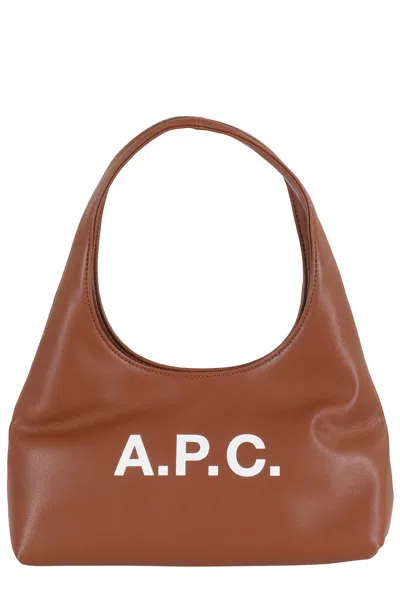 Apc A.p.c. Baby Ninon Shoulder Bag In Brown