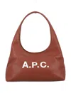 Apc A.p.c. Cognac Brown Shoulder Bag In Brown