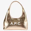 Apc Mini Ninon Metallic Logo Shoulder Bag In Gold